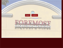 Tablet Screenshot of foremostliquors.com