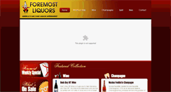 Desktop Screenshot of foremostliquors.net